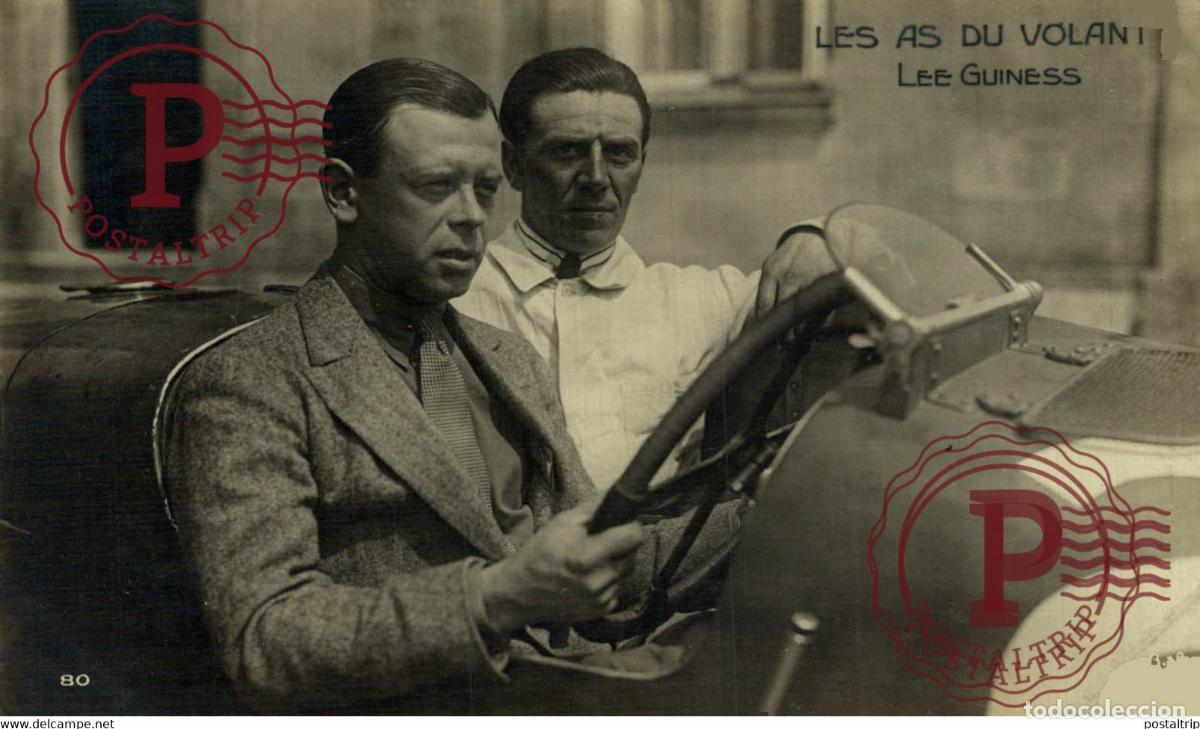 Cartes Postales: carte photo - Lee GUINESS - Les As du Volant - sport Automobile - Grand Prix dEurope &agrave; Lyon 192