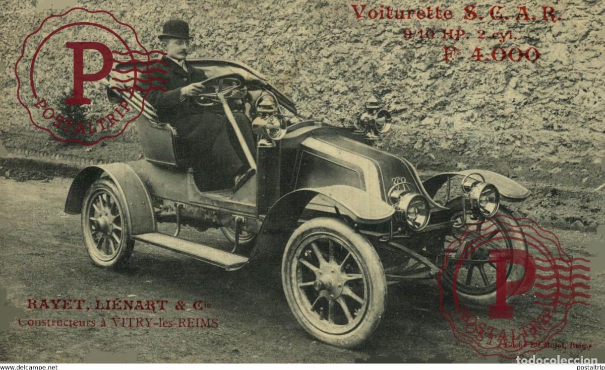 Cartes Postales: RARE VITRY-LES-REIMS- MAISON RAVET -LIENART & Cie- CONSTRUCTEURS DE LA VOITURETTE S C A R