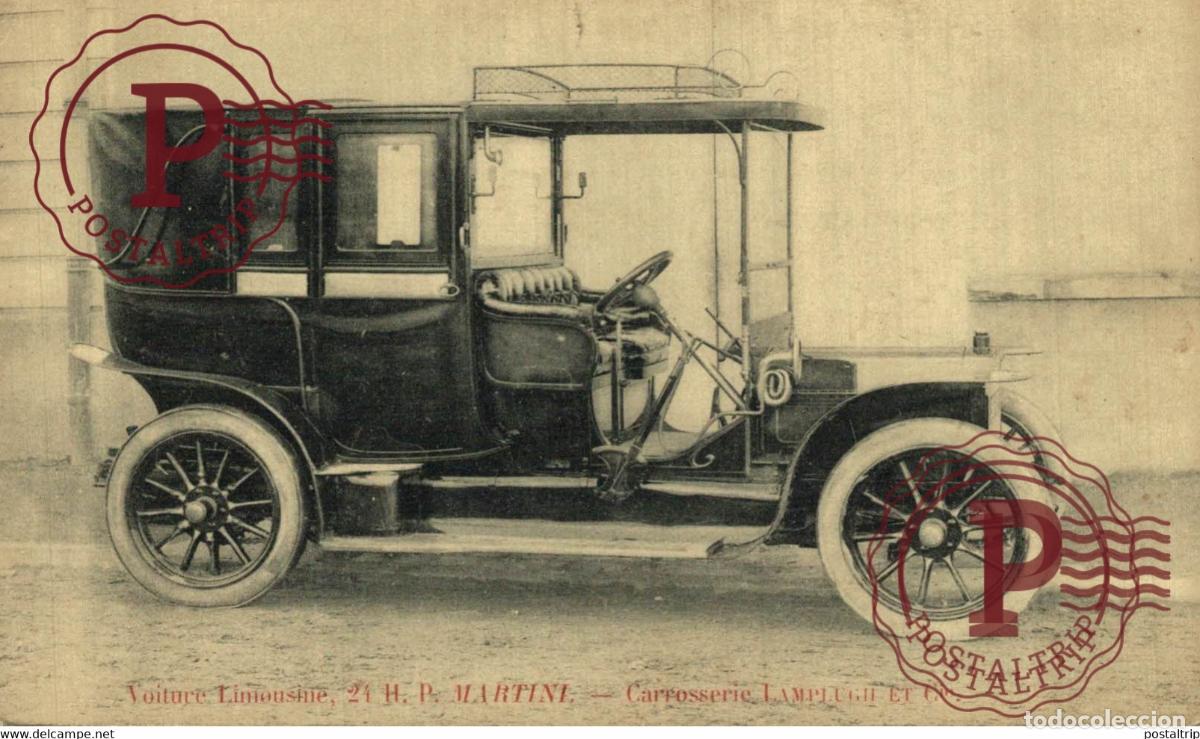 Cartes Postales: TRES RARE VOITURE LIMOUSINE 24 HP MARTINI CARROSSERIE LAMPLUGH