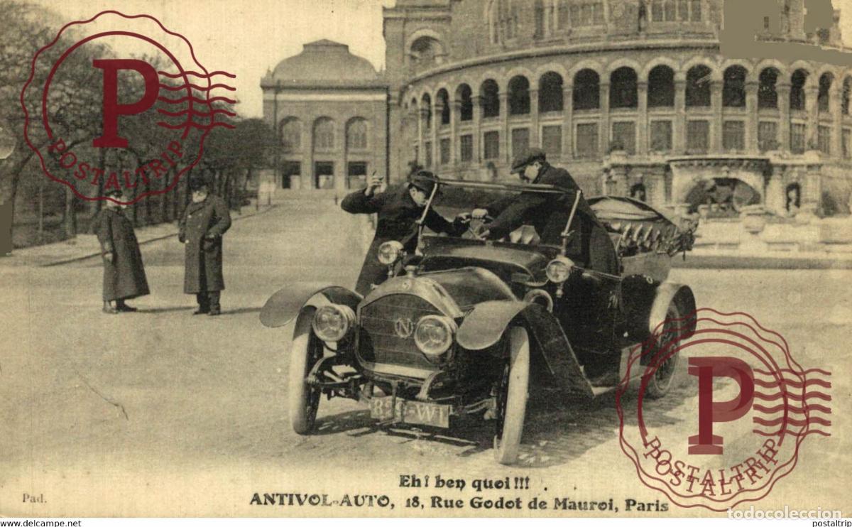 Postales: TRES RARE ANTIVOL AUTO ANTIVOL-AUTO RUE GODOT DE MAUROI PARIS