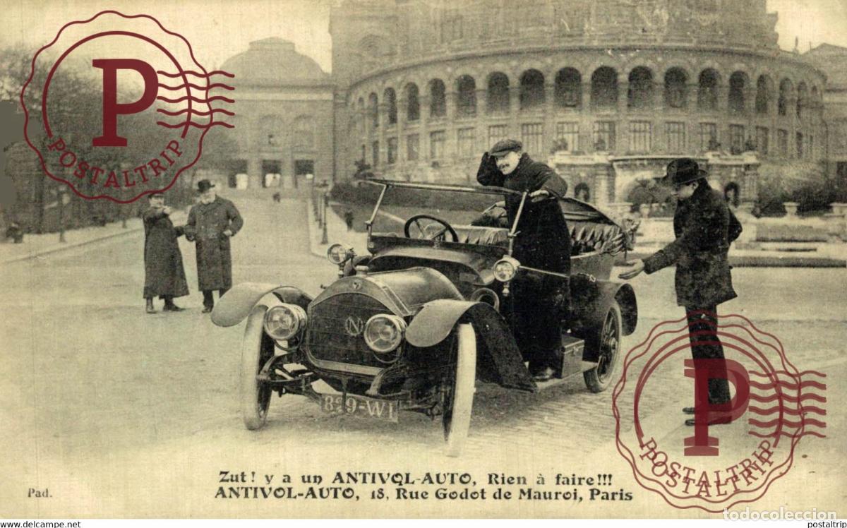 Cartes Postales: TRES RARE ANTIVOL AUTO ANTIVOL-AUTO RUE GODOT DE MAUROI PARIS