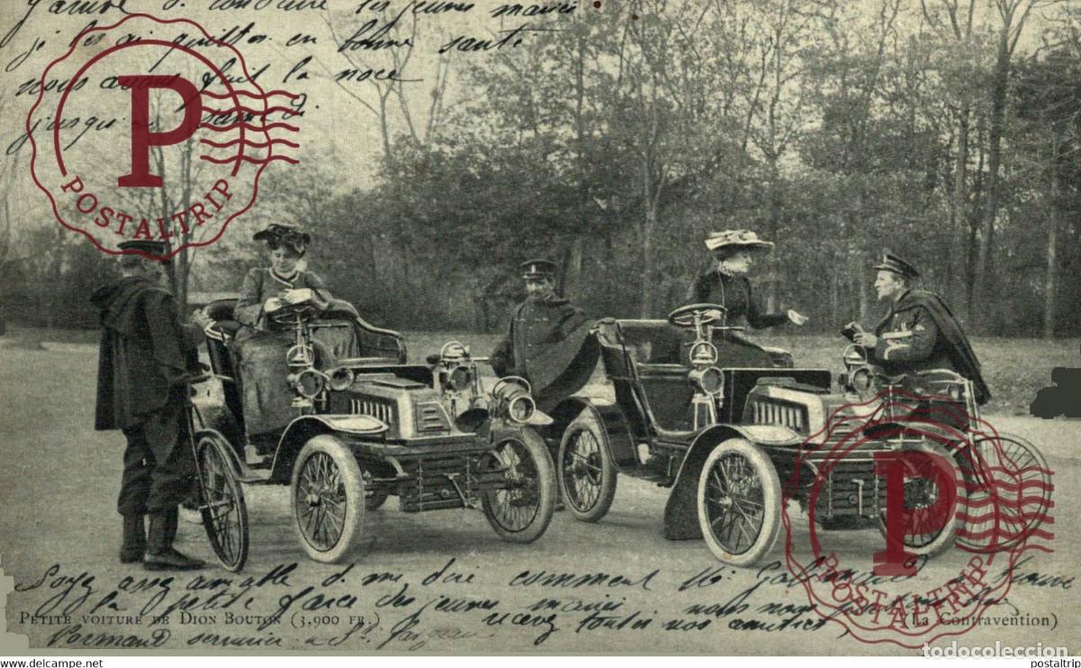 Cartes Postales: Petite Voiture De Dion Bouton, la Contravention