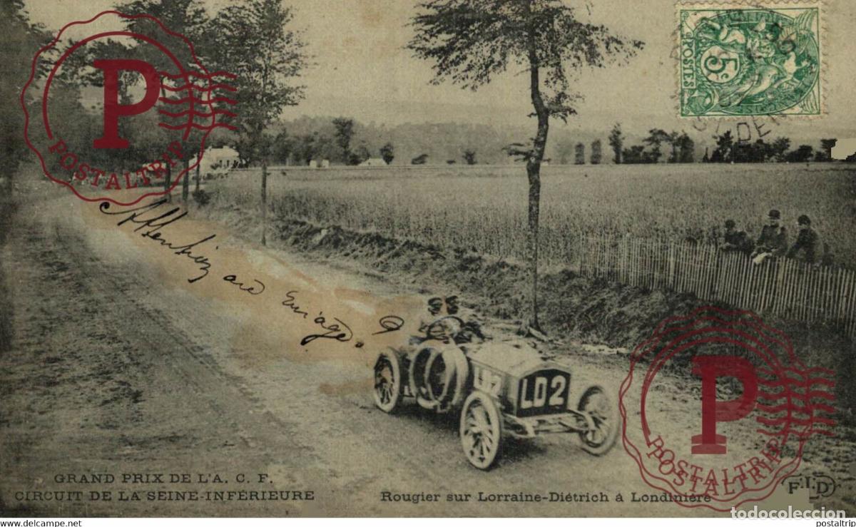 Postais: CIRCUIT DE LA SEINE INFERIEURE - GRAND PRIX DE LA.C.F. ROUGIER SUR LORRAINE-DIETRICH &agrave; LONDINIERE