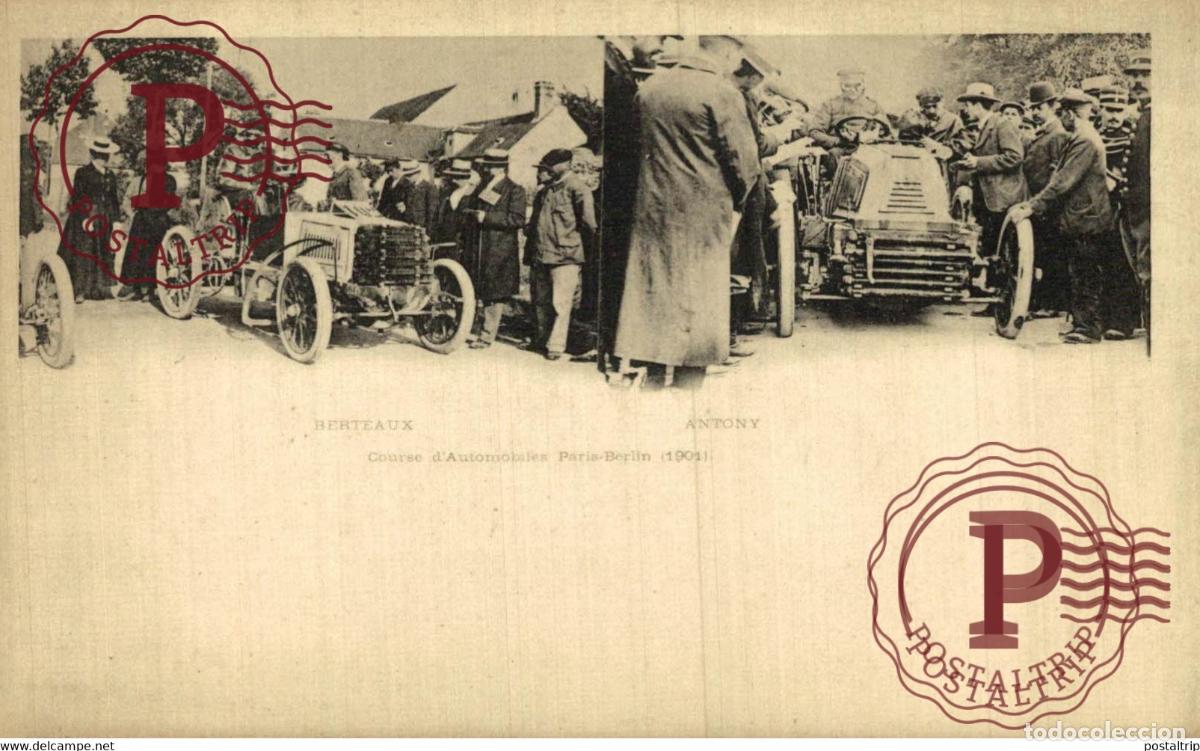 Postais: COURSE dAUTOMOBILES Paris Berlin 1901 Berteaux Antony