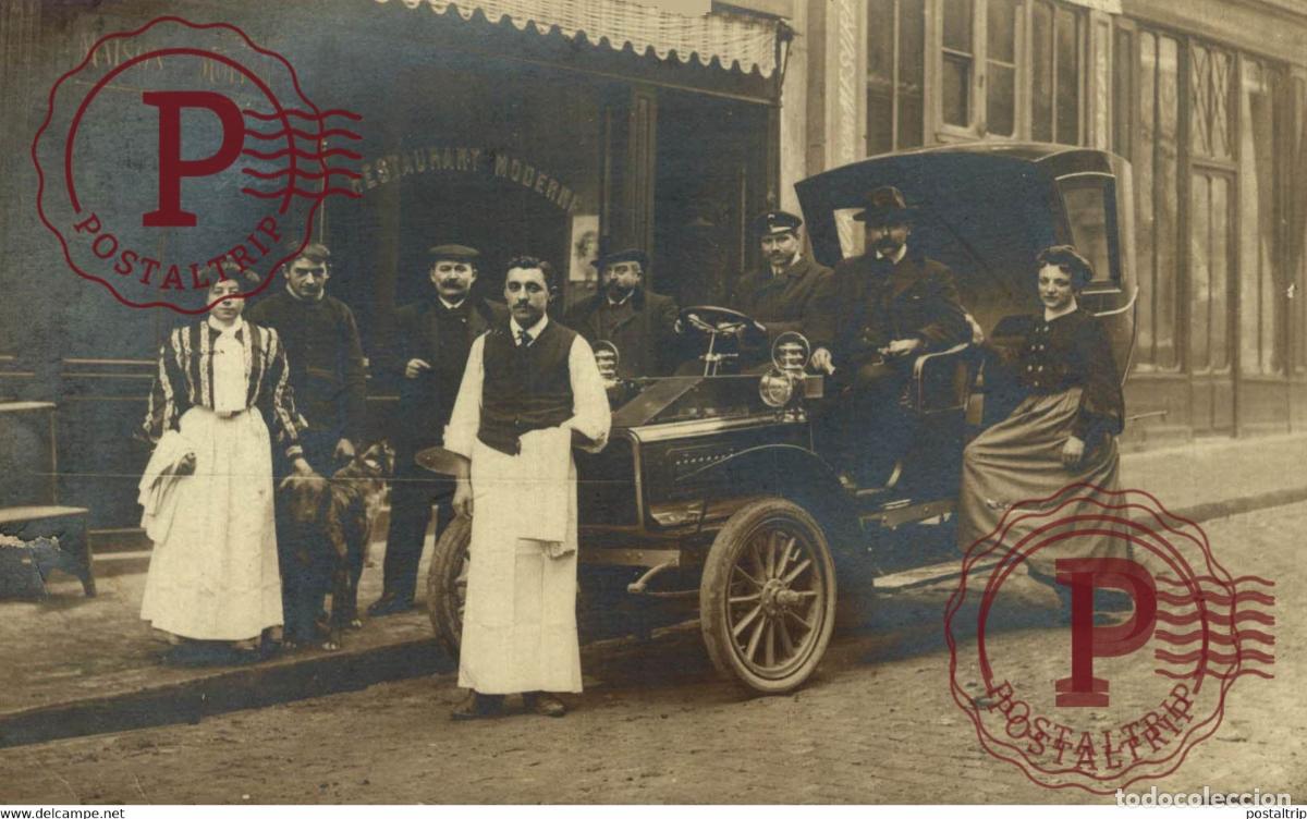 Cartes Postales: 75 - Paris - Carte Photo - Maison Molinie - Caf&eacute; Restaurant Moderne SHOPFRONT