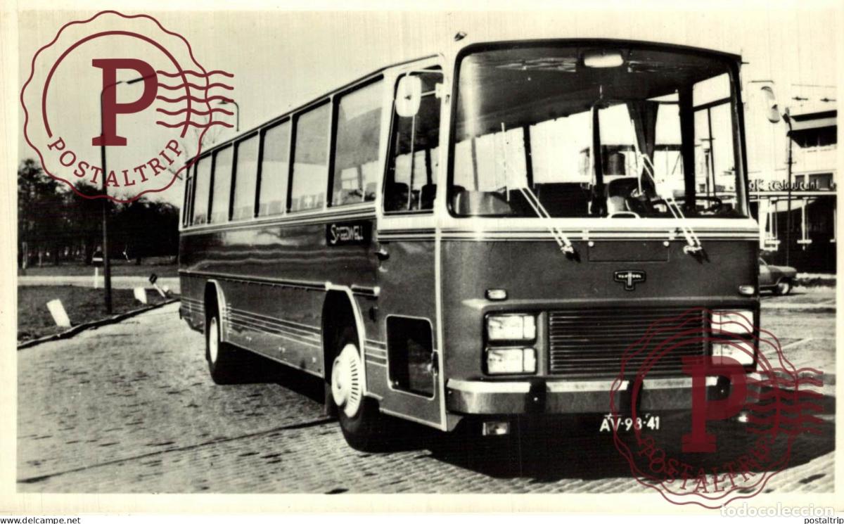 Postales: PUBLI. BUS. AUTOBUS. SPEEDWELL TOURINGCARS. DAF.