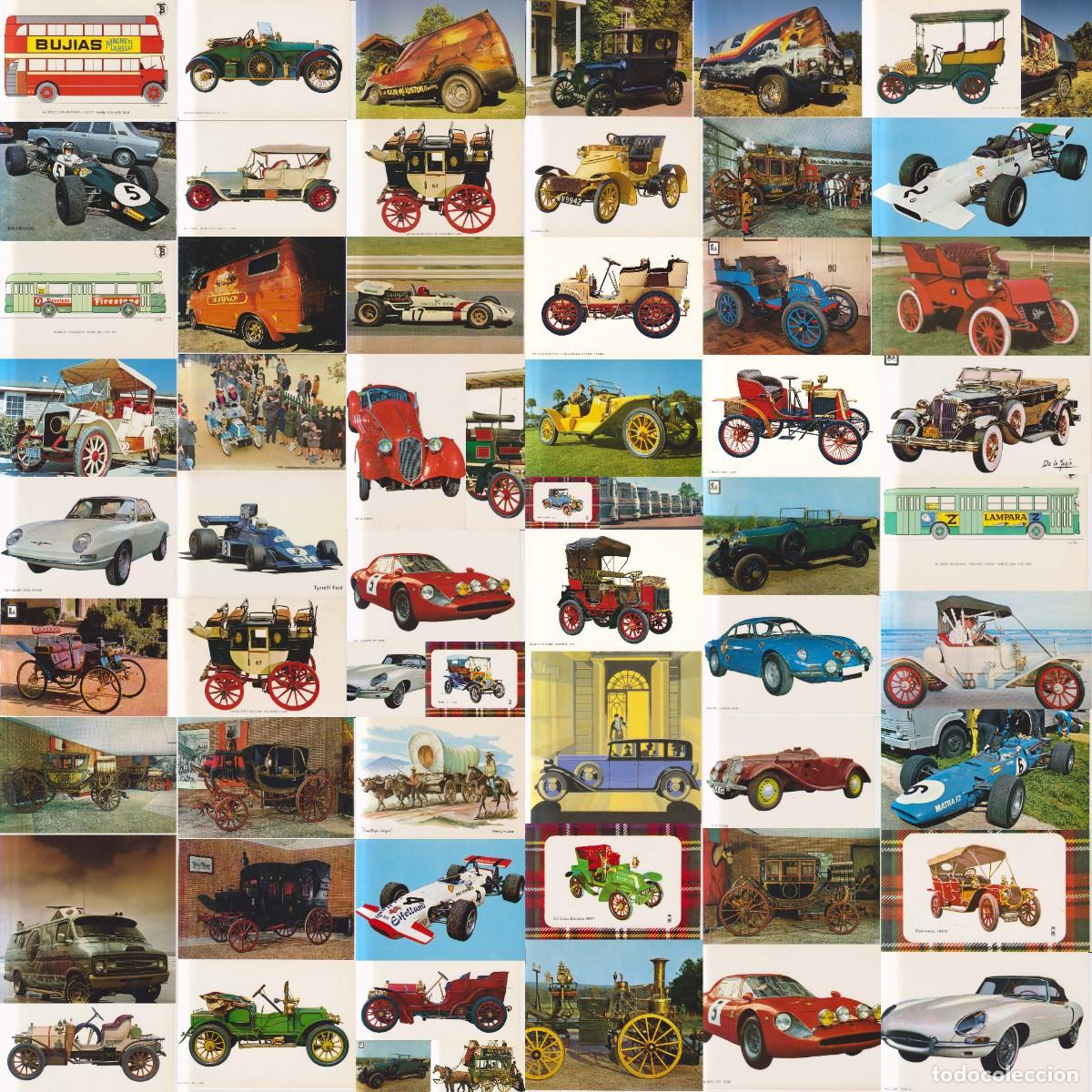 Postales: LOTE 60 POSTALES MODERNAS DE AUTOMOVILES AUTOS COCHES Y AUTOBUSES