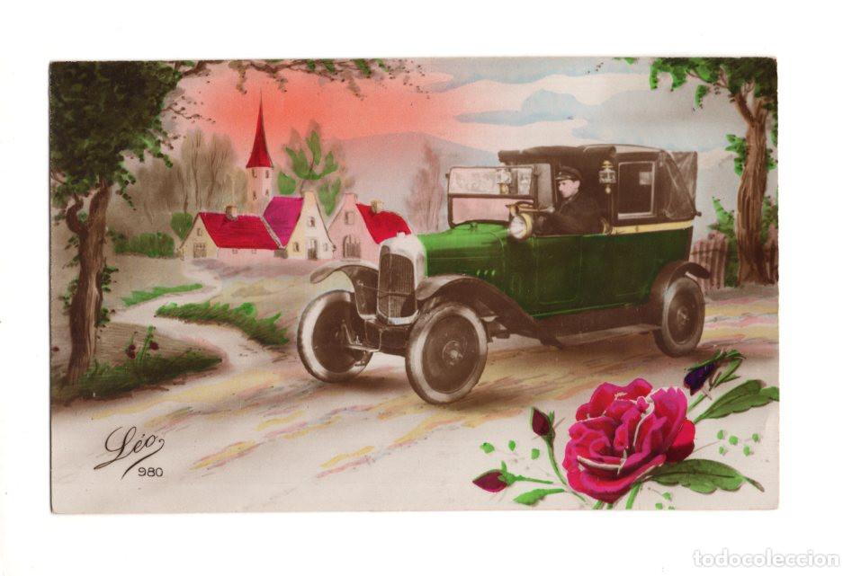 Postais: VEH&Iacute;CULO DESCAPOTABLE, POSIBLEMENTE CITRO&Euml;N TYPE A O UN CITRO&Euml;N B2. POSTAL FOTOGR&Aacute;FICA.