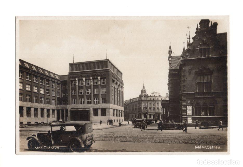 Postales: CENTRO DE OSTRAVA (CONOCIDA ENTONCES COMO MORAVSK&Aacute; OSTRAVA O M&Auml;HRISCH OSTRAU), CONJUNTO DE AUTOM&Oacute;VIL