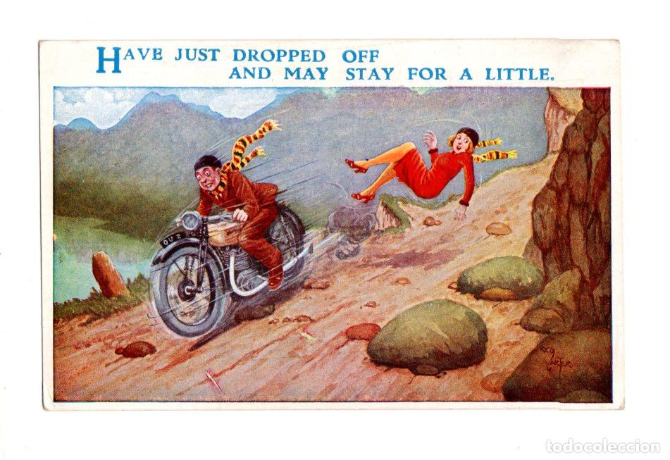 Postales: ACABO DE DEJARLO Y PUEDE QUEDARSE UN POCO. HAVE JUST DROPPED OFF AND MAY STAY FOR A LITTLE.
