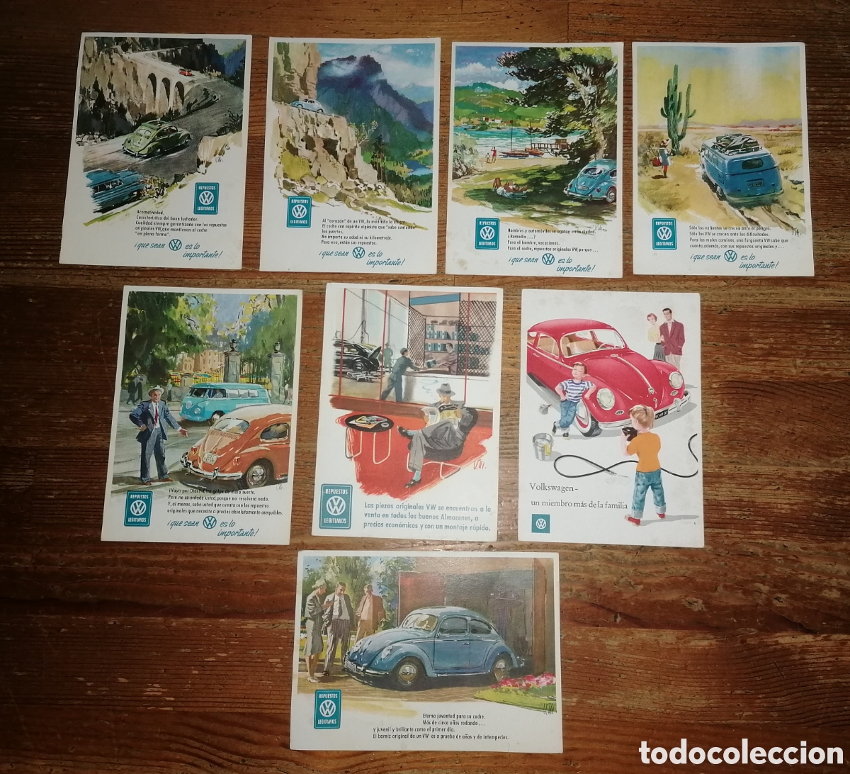 Postales: Lote de antiguas tarjetas postales de VOLKSWAGEN
