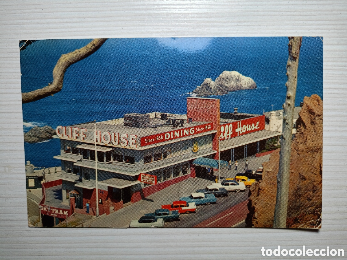 Postales: Postal c1960: Cliff House Restaurant Seal Rocks & Sky Tram Bldg, San Francisco