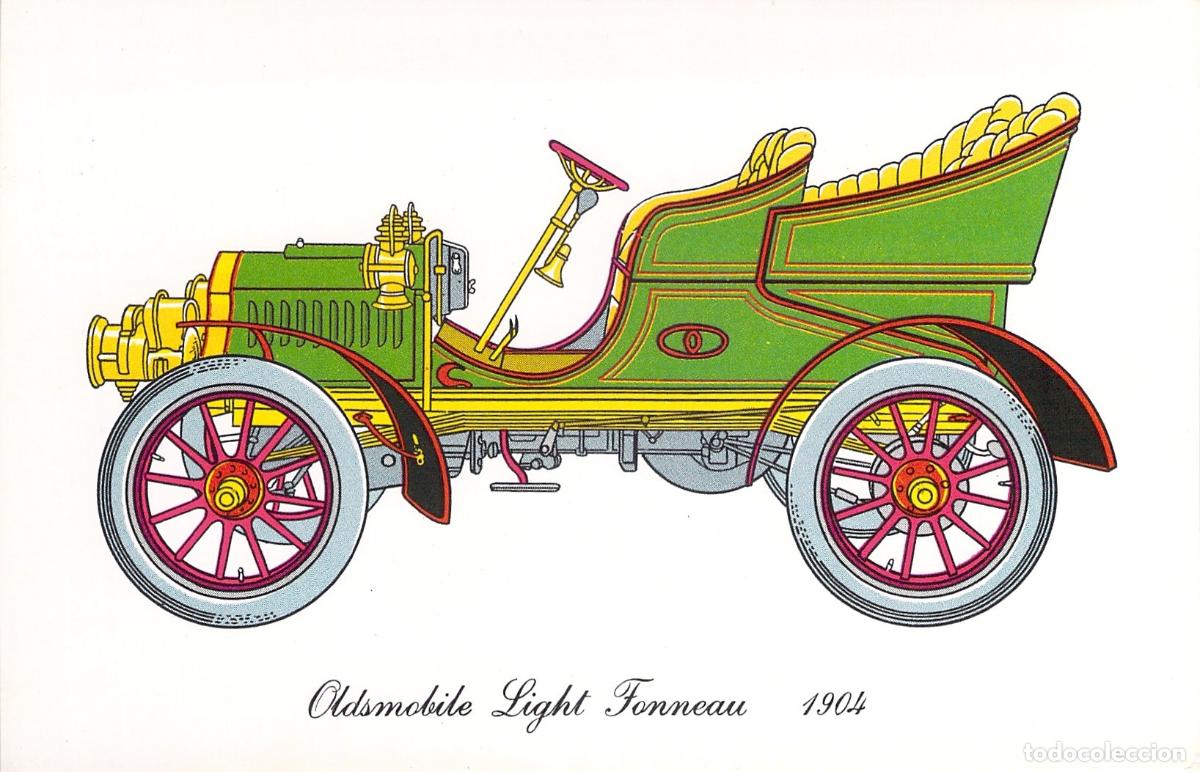 Postales: Postal de coche antiguo Oldsmobile Light Tonneau