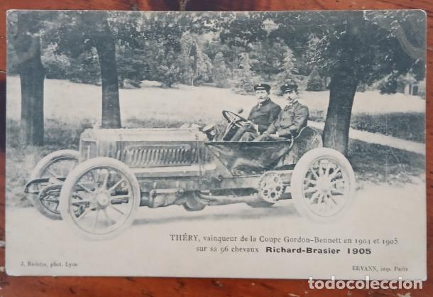 Postales: Antigua postal ganador de la gordon bennett coupe 1904 1905