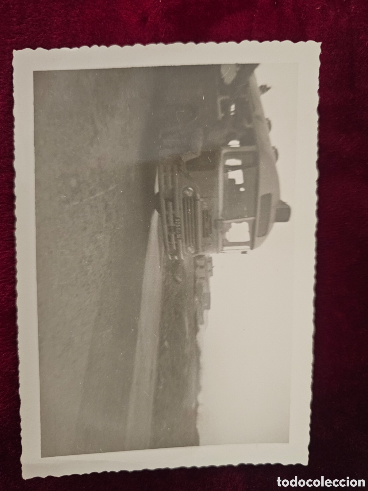 Postales: Fotograf&iacute;a Antigua Original Blanc y Negro &ndash; Autob&uacute;s/Veh&iacute;culo Cl&aacute;sico Borde Festoneado Alger ?