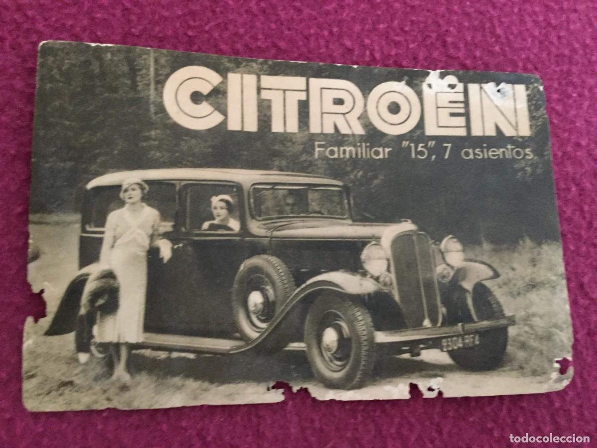 Cartoline: POSTAL DE CITRO&Euml;N - FAMILIAR 15 , 7 ASIENTOS - MOTOR FLOTANTE CITROEN - A&Ntilde;OS 20/30