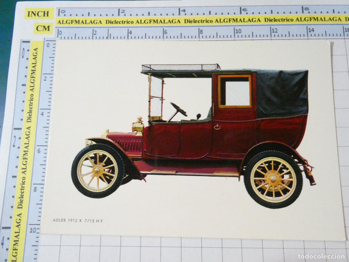 Postales: POSTAL DE COCHES. ADLER 1912 K 7/15 HP. 3933