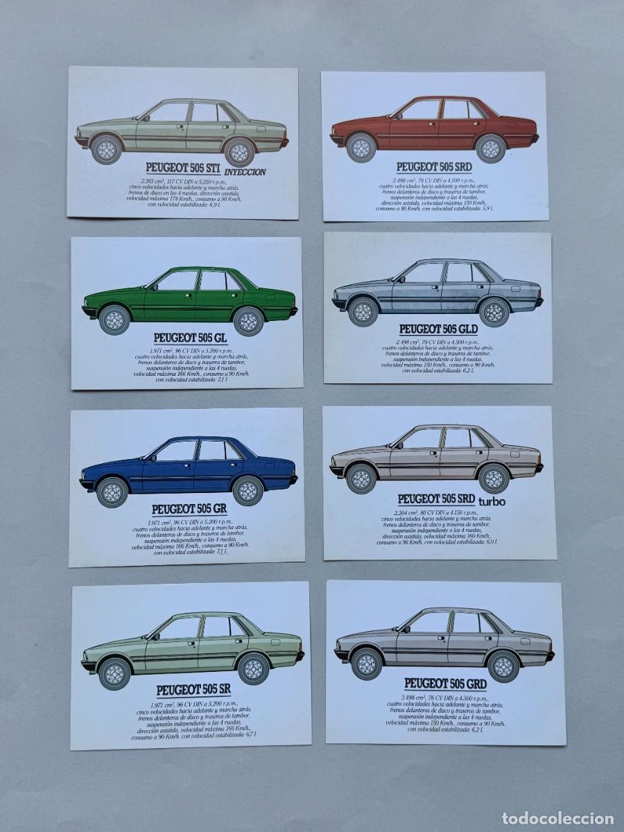 Postales: Lote 8 postales Peugeot 505. Todas diferentes