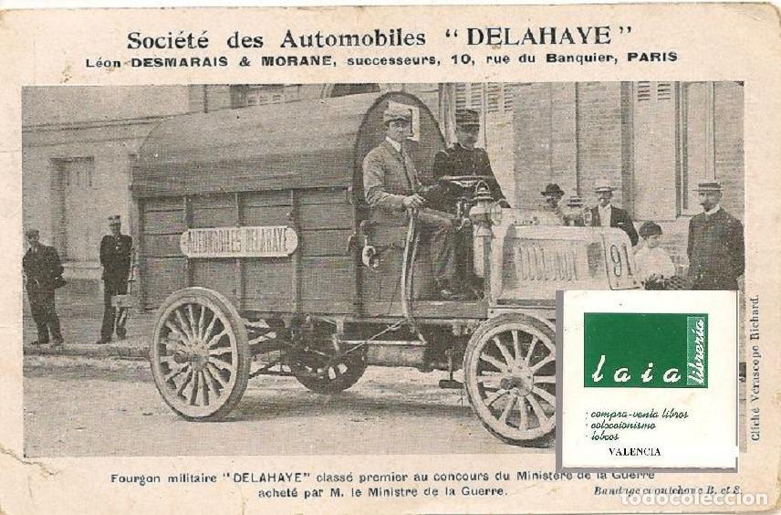 Postais: POSTAL AUTOMOBILES DELAHAYE PARIS, circulada 1916