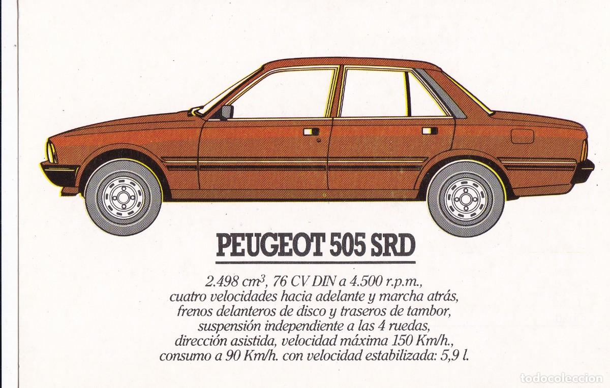 Postales: Peugeot 505 SRD. Antigua postal promocional publicitaria de Citro&euml;n Hispanica S.A.