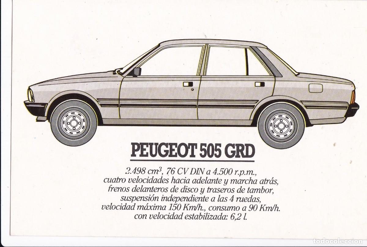 Postales: Peugeot 505 GRD. Antigua postal promocional publicitaria de Citro&euml;n Hisp&aacute;nica S.A.
