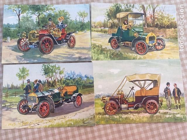 Postales: Coches Clasicos. 4 bonitas postales Italianas, sin circular