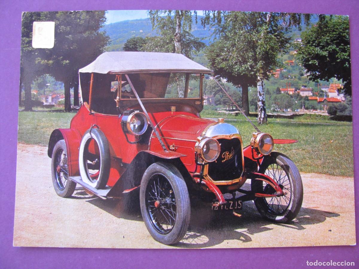 Postales: POSTAL DE DEL COCHE ANTIGUO. PHILOS 1.914. PUBL. AUTO ESCUELA VARELA, MALAGA