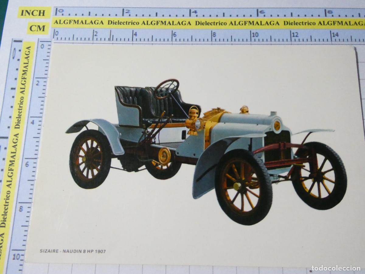 Postales: POSTAL DE COCHES MOTOS. A&Ntilde;O 1967. SIZAIRE NAUDIN 8 HP 1907. 531