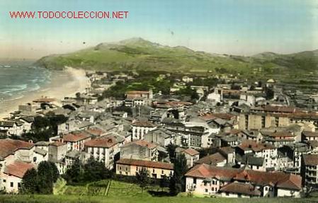 Postales: TARJETA POSTAL DE ZARAUZ-VISTA PARCIAL Y PLAYA