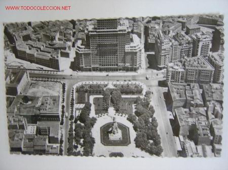 Postales: MADRID AEREA PLAZA DE ESPA&Ntilde;A - Foto 1