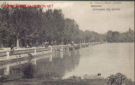 Cartoline: TARJETA POSTAL DE MADRID- ESTANQUE DEL RETIRO.