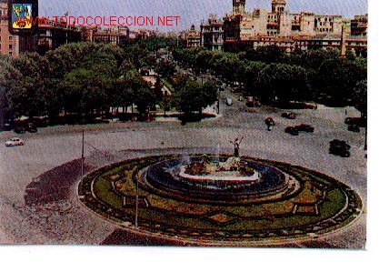 Cartes Postales: 7-482. Postal Fuente de Neptuno y Paseo del Prado
