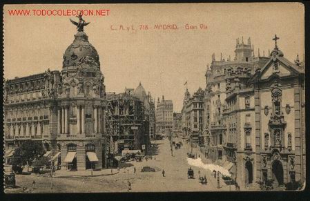 Postales: A-0881- MADRID. GRAN V&Iacute;A. - Foto 1