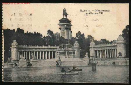 Postales: MADRID: MONUMENTO A ALFONSO XII - Foto 1