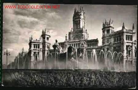 Postales: MADRID 34: LA CIBELES Y PALACIO DE COMUNICACIONES - Foto 1