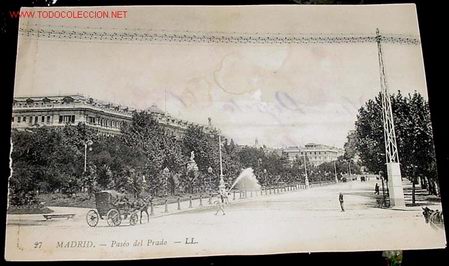 Postales: ANTIGUA POSTAL DE MADRID - PASEO DEL PRADO - LL - Foto 1