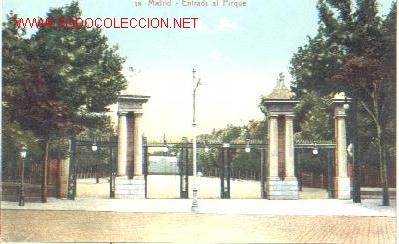 Postales: ENTRADA AL PARQUE. MADRID 18 - Foto 1