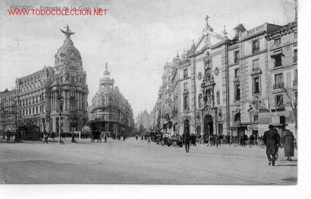 Postales: 7-a142. Madrid. Entrada de la Gran Via - Foto 1