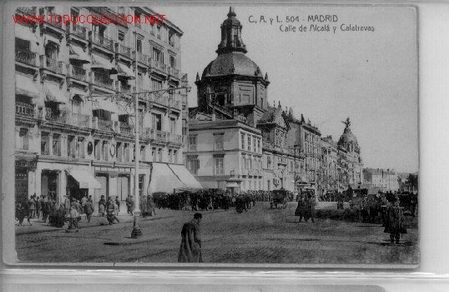 Postales: 7-1a65. Madrid. Calle de Alcala - Foto 1