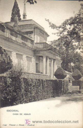 Cartoline: TARJETA POSTAL DEL ESCORIAL. CASA DE ABAJO.