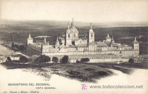 Cartoline: TARJETA POSTAL DEL MONASTERIO DEL ESCORIAL. VISTA GENERAL.