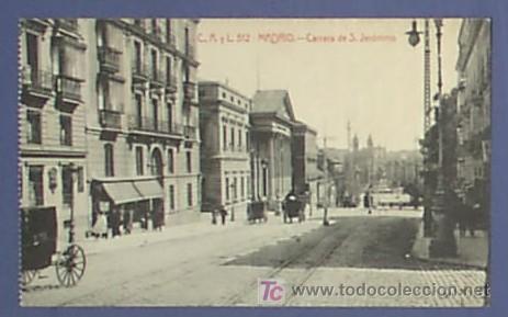 Postales: C.A. y L. 512. MADRID. CARRERA DE S. JERONIMO - Foto 1