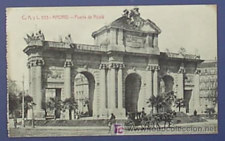 Postales: C.A. y L. 533. MADRID. PUERTA DE ALCALA. - Foto 1