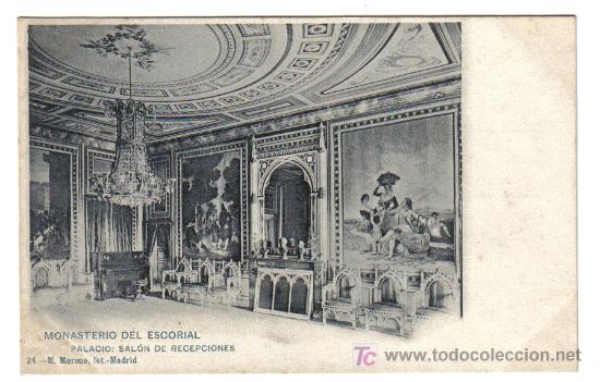 Postales: Monasterio del Escorial - Palacio - Sal&oacute;n de Recepciones