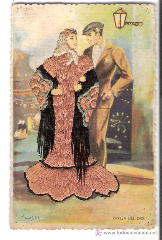 Postales: TARJETA POSTAL DE MADRID. PAREJA DEL 1900. - Foto 1