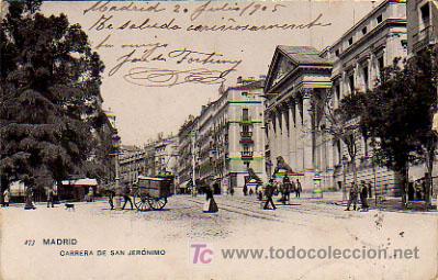 Postales: MADRID. CARRERA DE SAN JER&Oacute;NIMO. - Foto 1