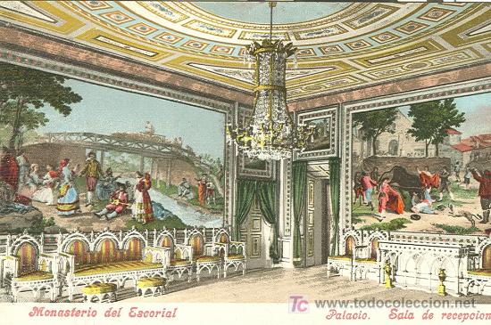 Postales: MADRID. EL ESCORIAL SALA DE RECEPCIONES. - Foto 1