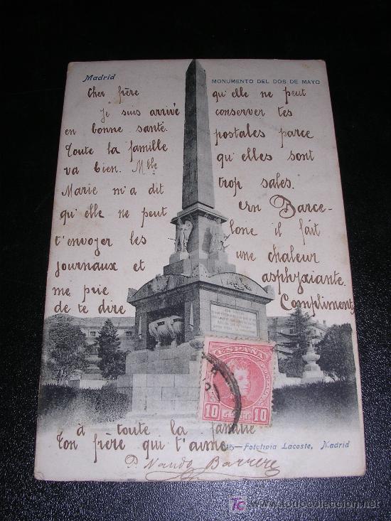 Postales: MADRID , MONUMENTO DEL DOS DE MAYO, - Foto 1