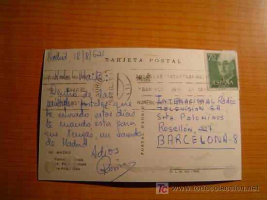 Postales: POSTAL MADRID PUERTA DE ALCALA - Foto 2