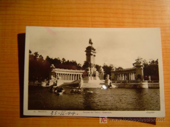Postales: POSTAL MADRID PARQUE DEL RETIRO - ESTANQUE - Foto 1
